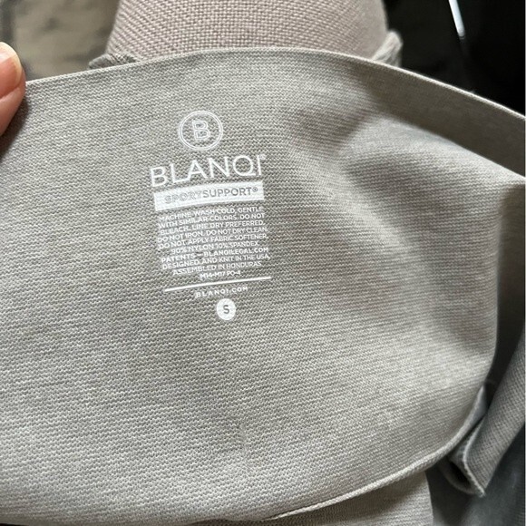 Blanqi SupportSport Maternity Hipster Cuffed Leggings in Dove Gray S NWT - Picture 7 of 11